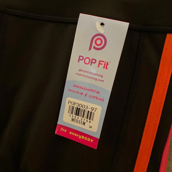 NWT Striped Black Crop Leggings - Picture 4 of 6